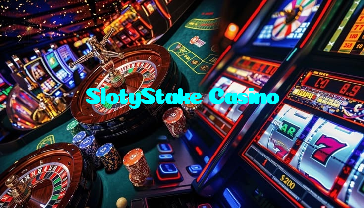 SlotyStake Casino casino presented on mobile device in Pakistan with slots and live games